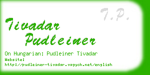 tivadar pudleiner business card